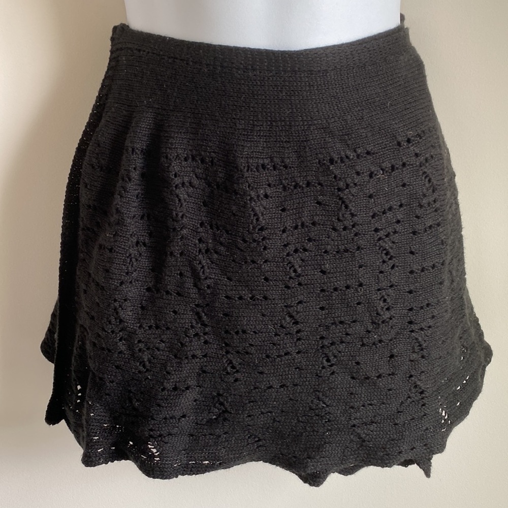 Harmonie Black Eyelet Sweater Wrap Ballet Skirt